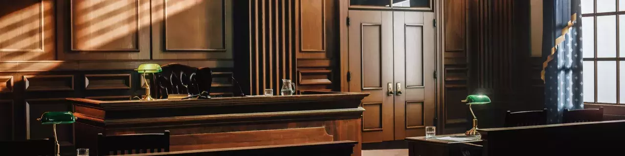 Photograph of a courtroom