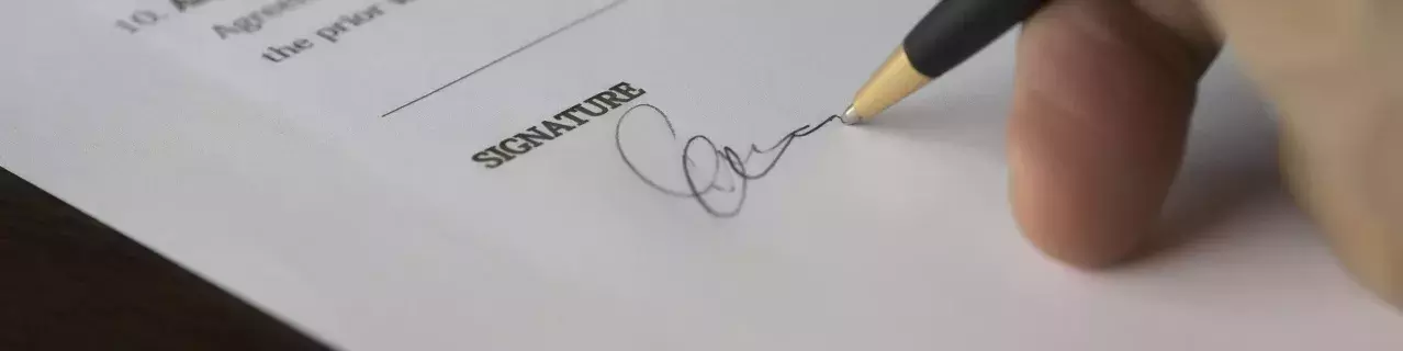A person signing an agreement