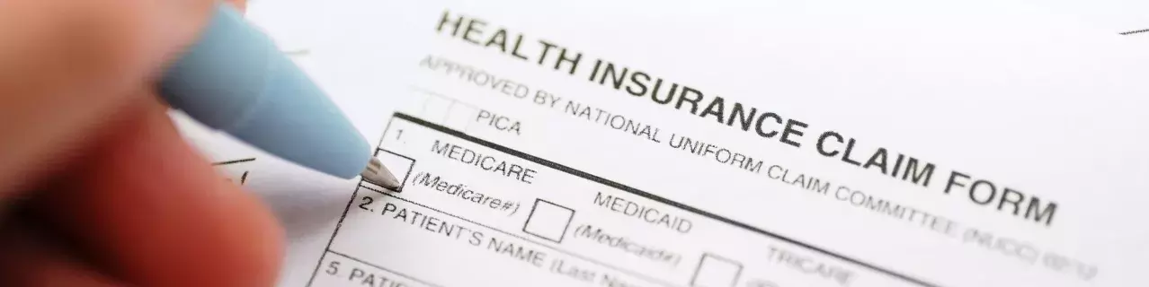 A health insurance claim form