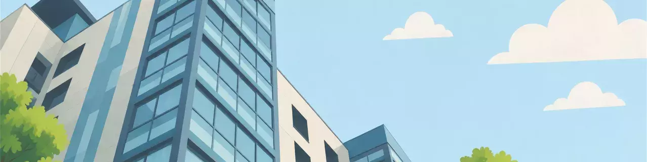 Modern glass office buildings against sky