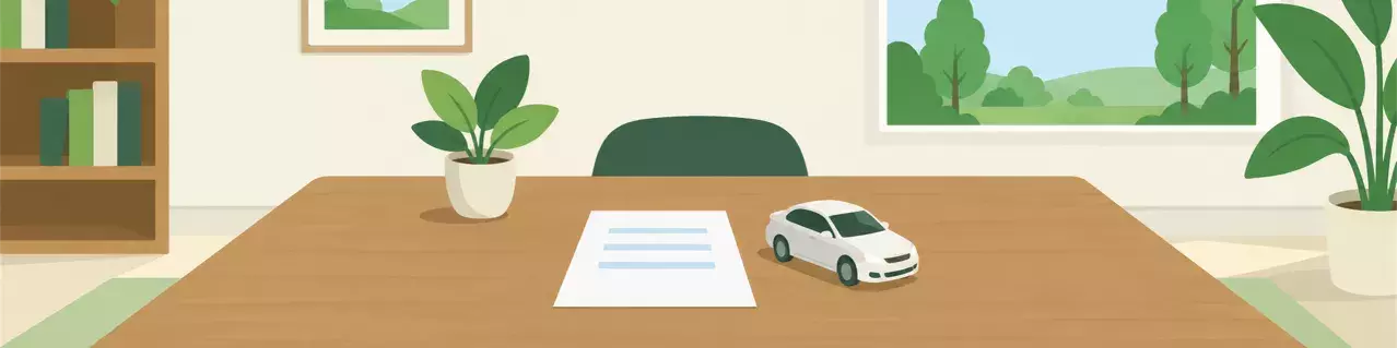 Toy car on auto insurance paperwork