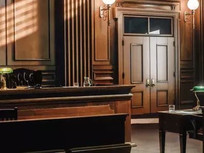 Photograph of a courtroom