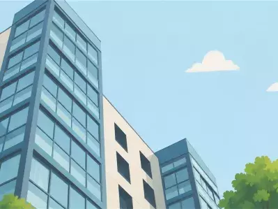 Modern glass office buildings against sky
