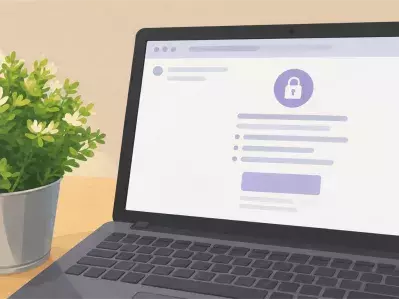 Laptop showing secure website lock screen
