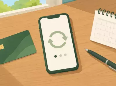 Phone with payment screen beside bank card