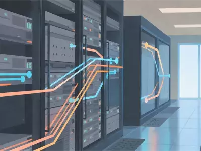 Server racks in modern data center