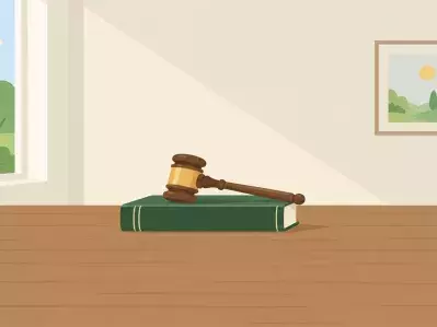 Judge's gavel resting on legal paperwork
