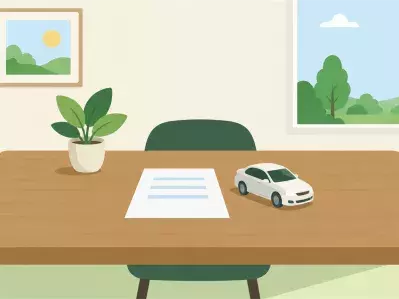 Toy car on auto insurance paperwork